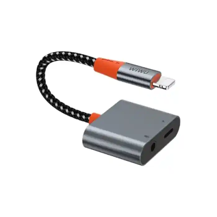 WiWU LT08 Audio Converter Lightning to Lightning & 3.5mm